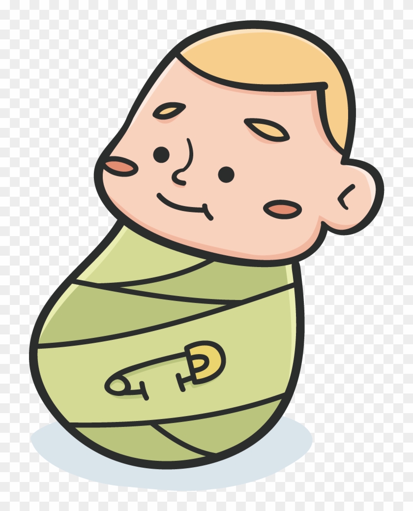 Vector Baby Swaddle - Clip Art #916419