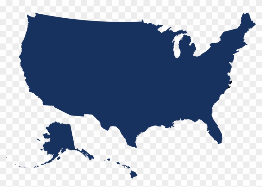Unite States - Usa Map Vector Png #916433