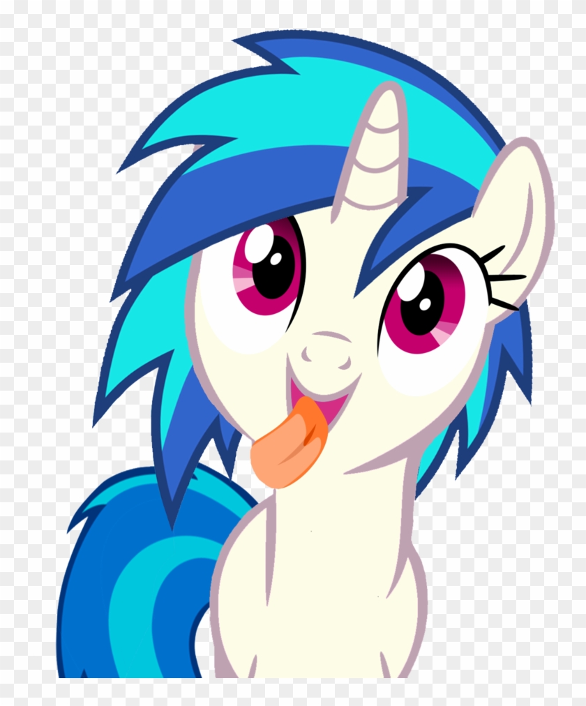 Vinyl Scratch Licking Screen By Flamelauncher14 - Vinyl Scratch #917041