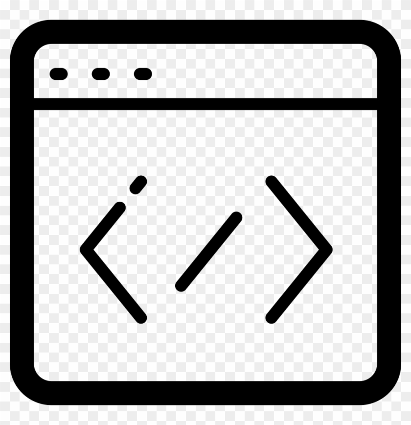 Code Signs In A Window Outline Svg Png Icon Free Download - Icon #917075