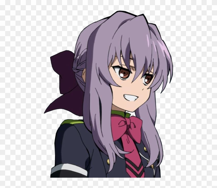 Facial Expression Purple Human Hair Color Anime Mammal - Shinoa Hiragi Smile #917274