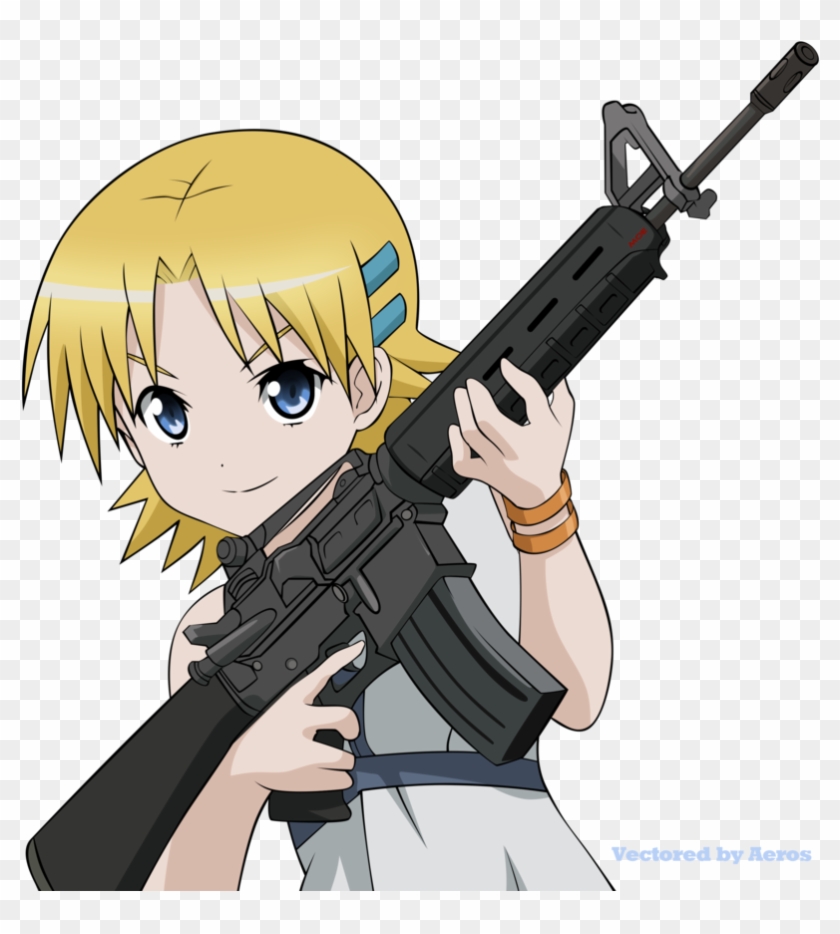 Ichirouku Vector By Aeroslaughter-d51ujna - Anime Girl With M16 #917315