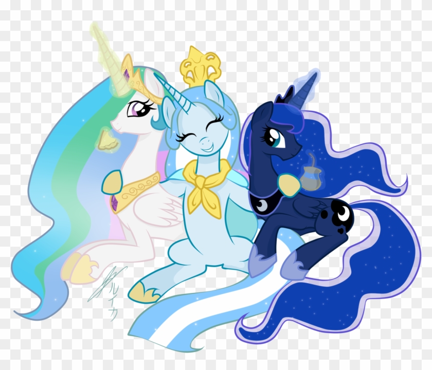 Princess Celestia, Princess Luna, And A House Centipede - Draw Princess Celestia And Princess Luna #917395