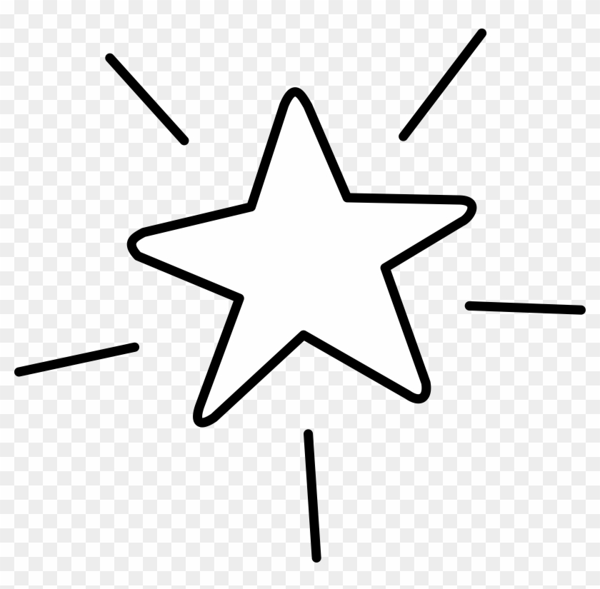 Big Image - Shining Star Clipart Black And White #917412