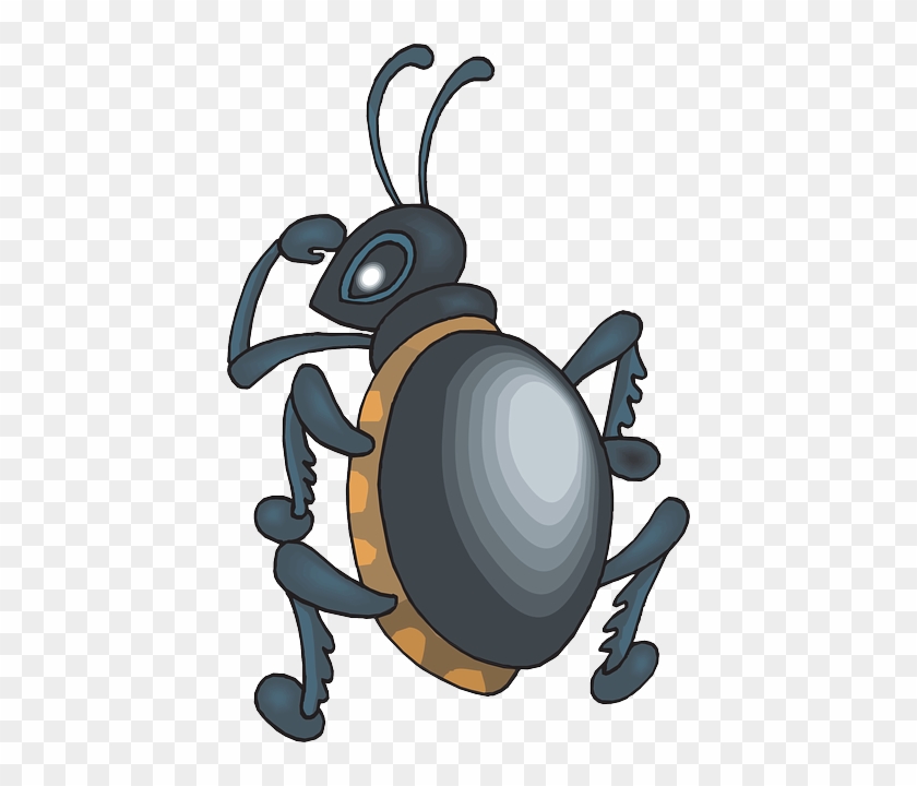 Cartoon, Over, Looking, Insect, Beetle, Shoulder, Shine - Logo Kumbang #917633