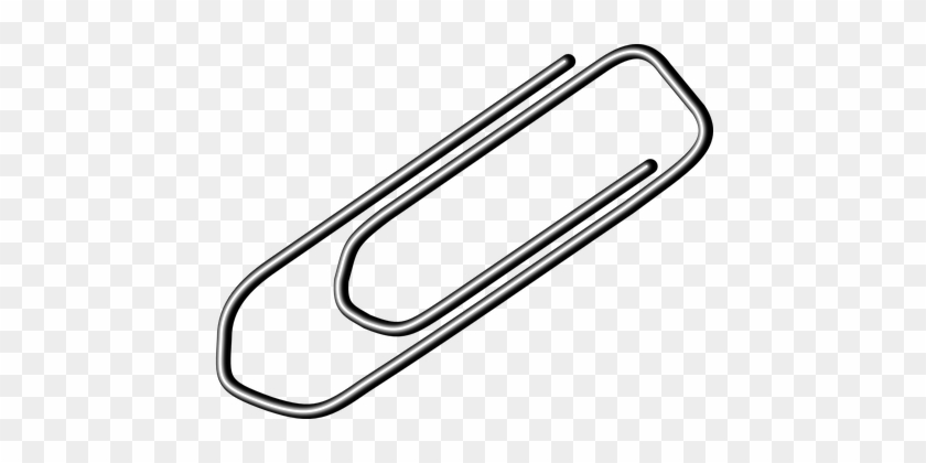 Paperclip Paper-clip Office Clip Business - Clip Clipart Black And White #917665