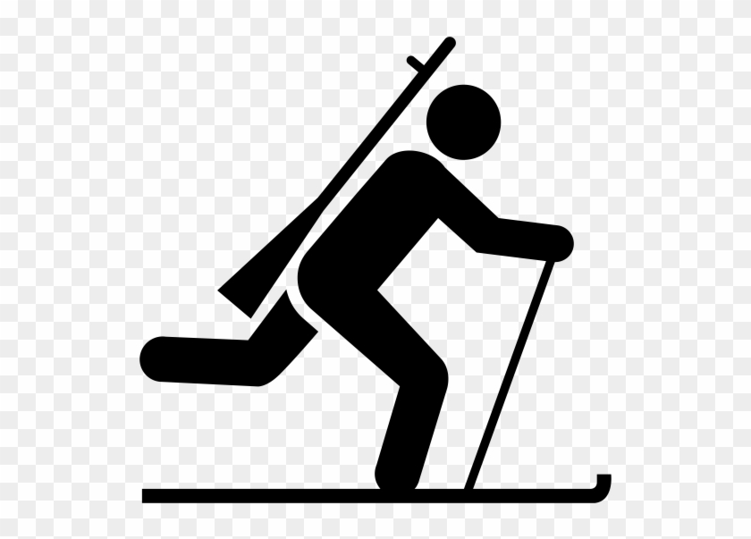 Cross-country Skiing Rubber Stamp - Skiing #917715