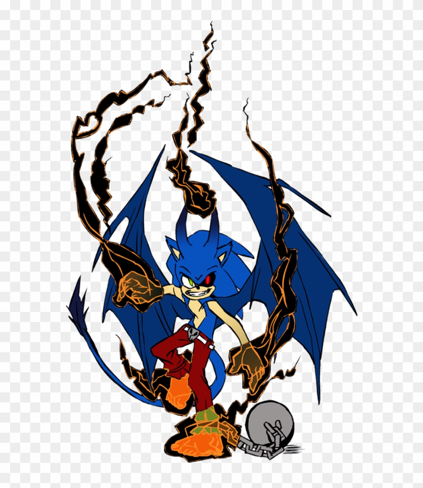 Demon Sonic By Dawnhedgehog555 - Sonic Angels Vs Demons #917749