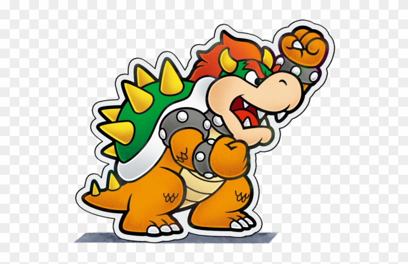 A Flat Koopa King Who's Still Amazing - Mario And Luigi Paper Jam Paper Bowser #917870