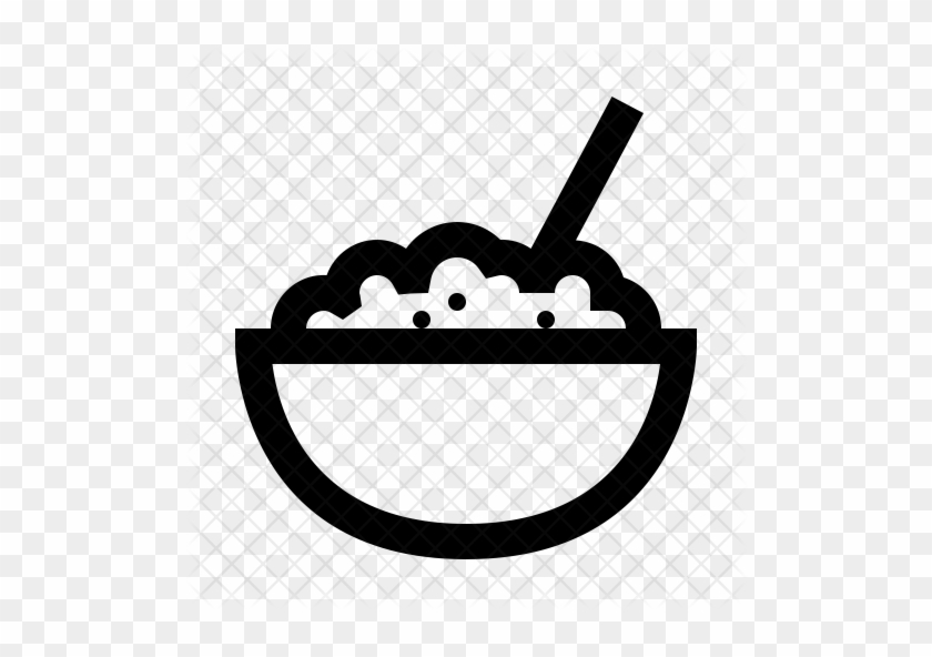 Porridge Icon - Rice Bowl Black And White #918121
