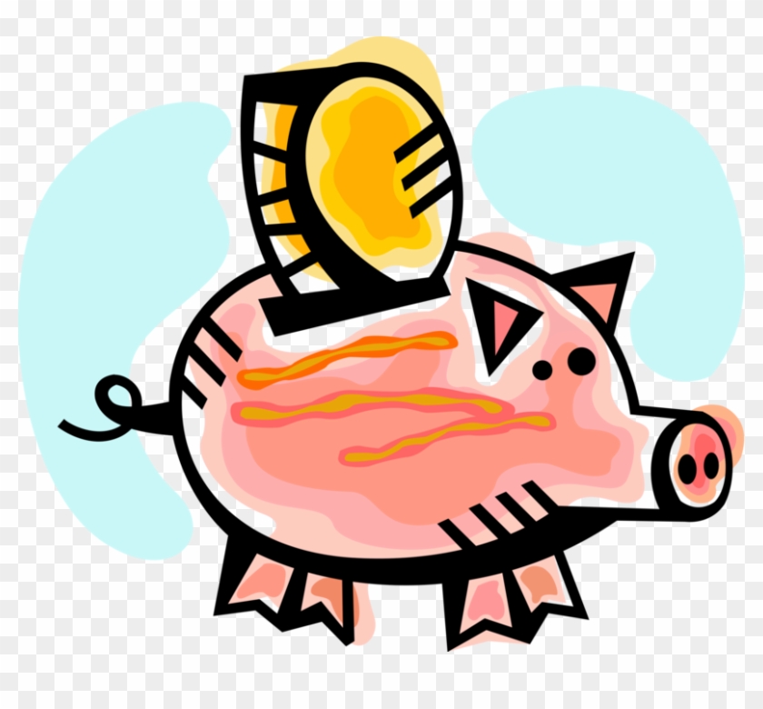 Vector Illustration Of Piggy Bank Money Coin Container - Vector Illustration Of Piggy Bank Money Coin Container #918562