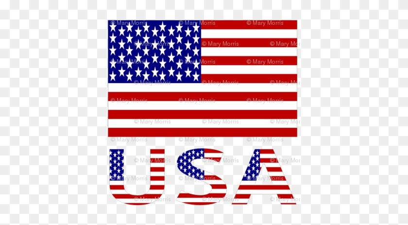 Usa Flag & Name - Usa On A Flag #918619