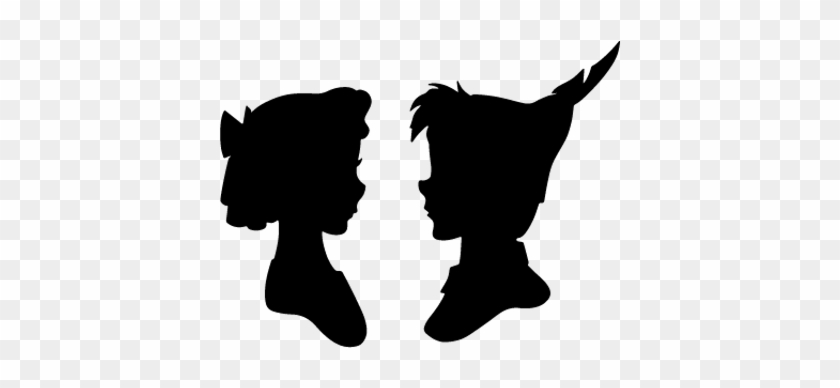 Peter Pan And Wendy Silhouette Transparent Png - Peter Pan And Wendy Silhouette #918799