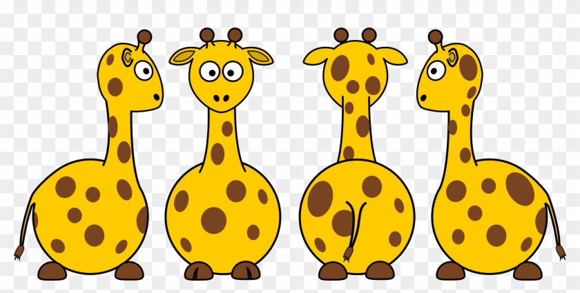 Giraffe Clipart Front Back - Front And Back Animals #918835