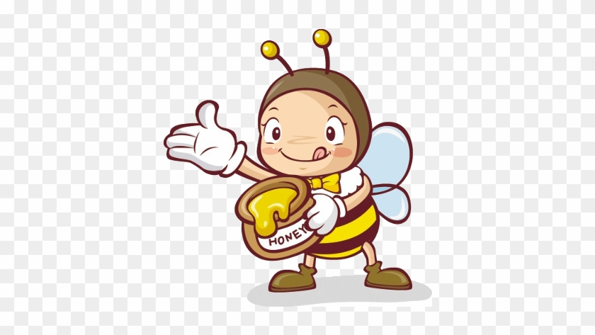 Awesome Jungle Animals Clipart Honey Bees Cartoon Animal - Bee Honey Clipart #918844