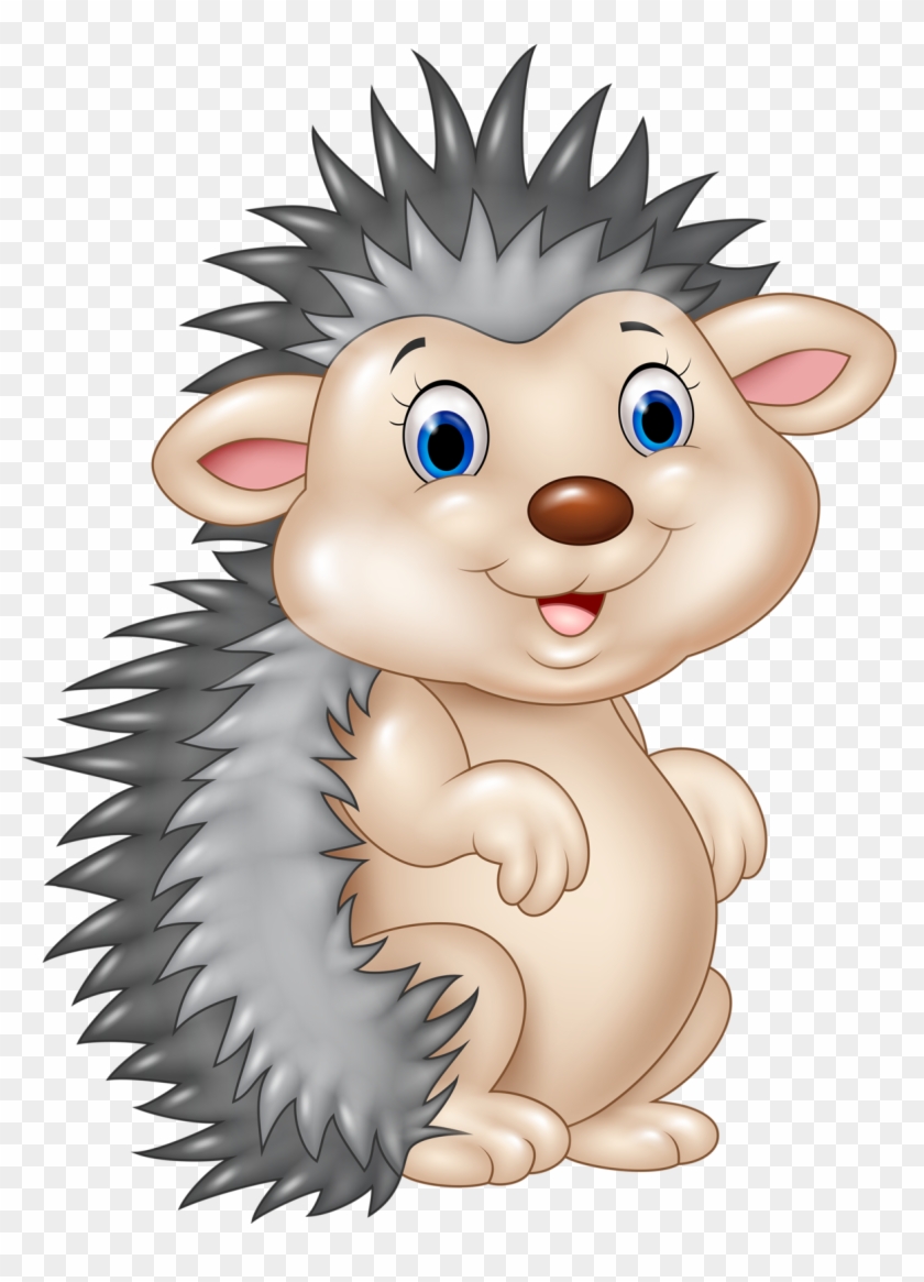 Baby Animal Clipart Wooden - Hedgehog Cartoon #918856