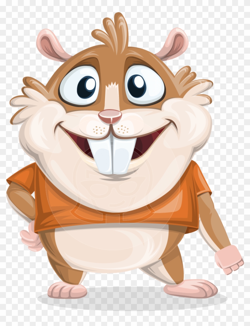 Bean Mcround The Smiling Hamster - Hamster Cartoon Png #918866