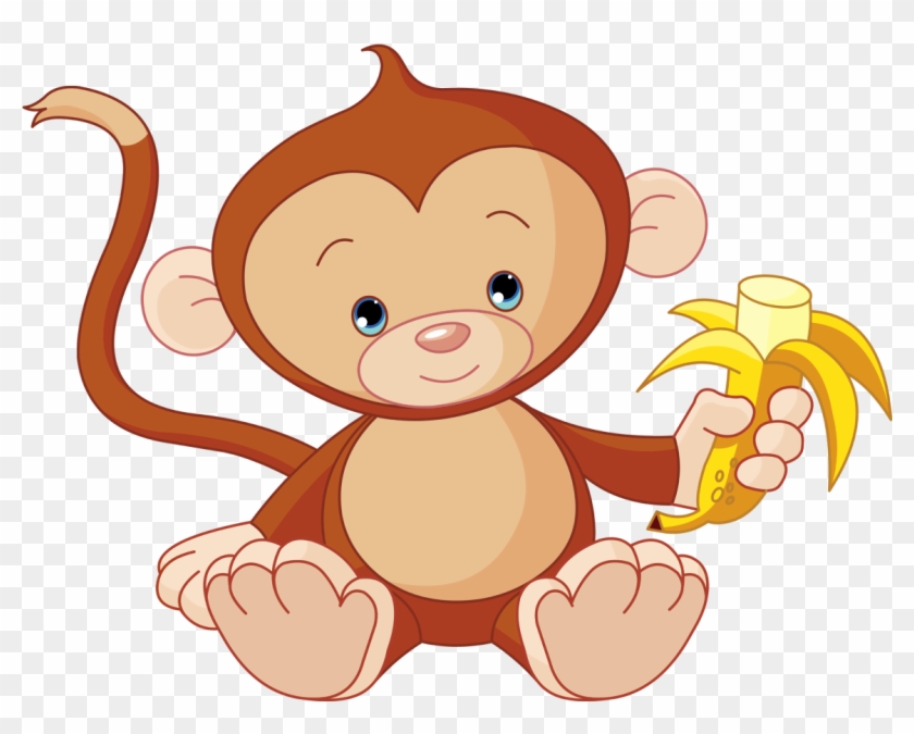 Free Cartoon Baby Girl Monkey Clip Art - Baby Monkey Clip Art #918892