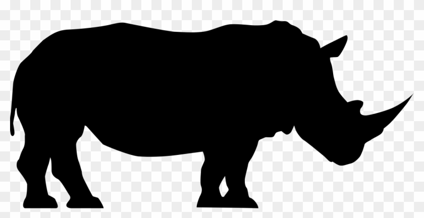 Build Clip Art Download - Black Rhino Silhouette Png #918912