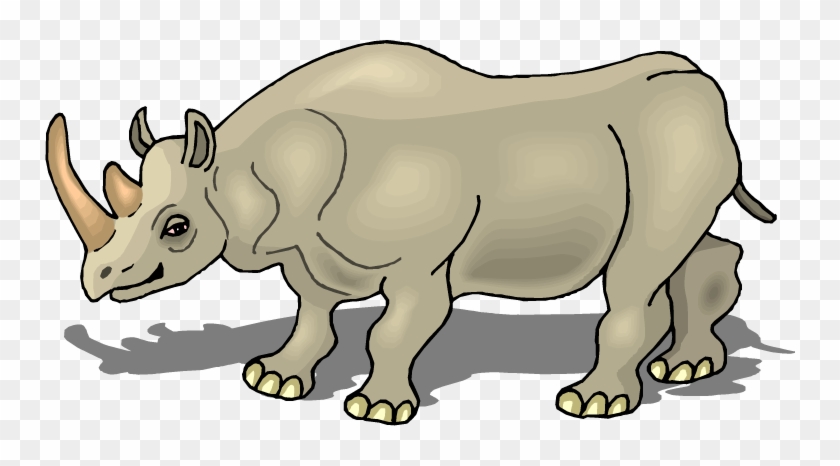 Rhino Clipart Animal Shadow - Black Rhinoceros #918933
