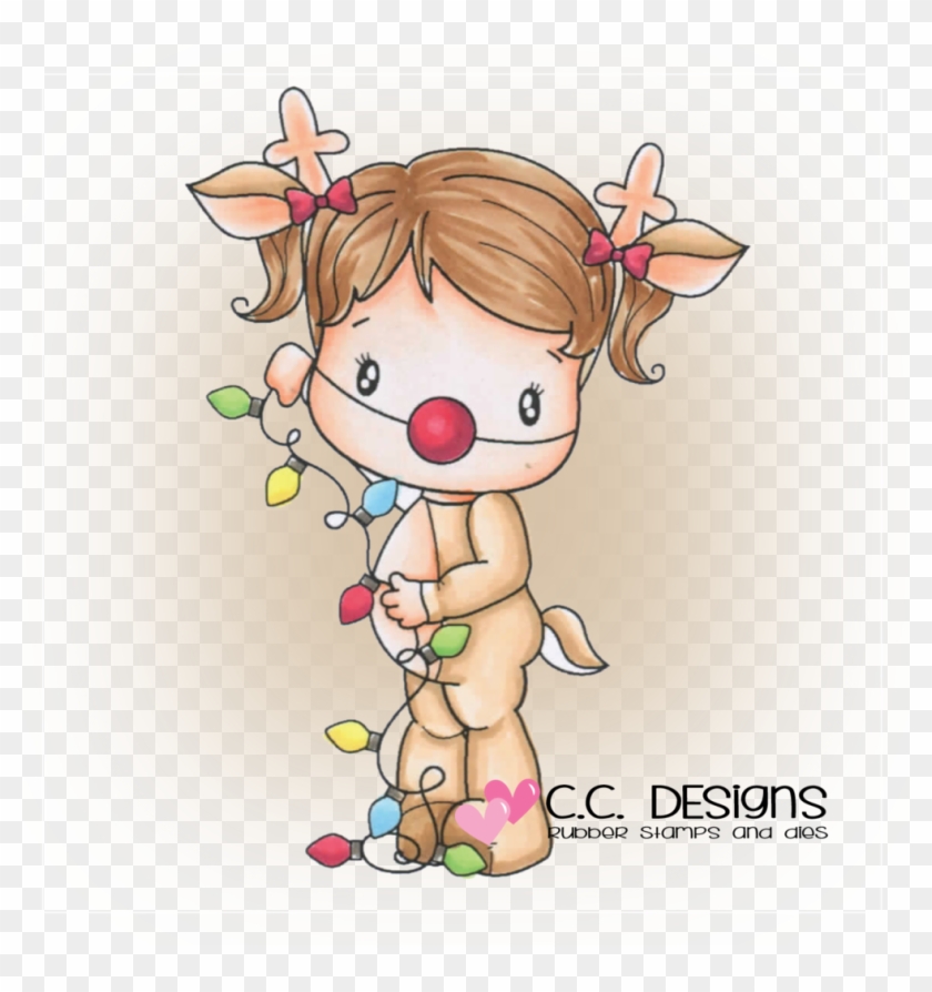 Designs Swiss Pixie Reindeer Lucy Rubber Stamp - Designs Swiss Pixie Reindeer Lucy Rubber Stamp #918939