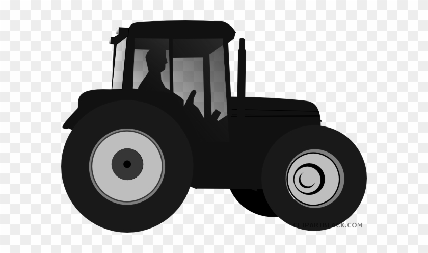 Gray Tractor Transportation Free Black White Clipart - Tractor Clip Art #918951