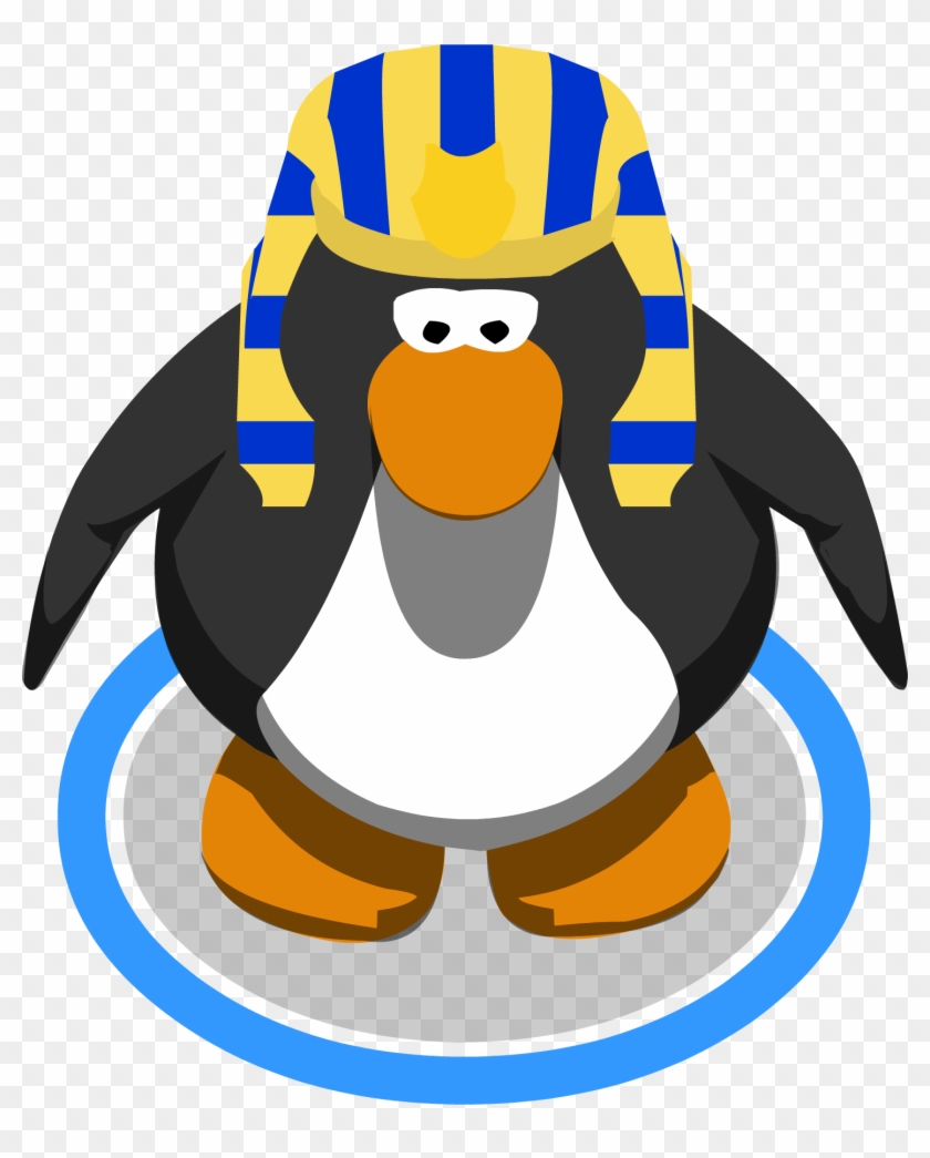 Pharaoh Headdress Ingame - Club Penguin Blue Penguin #918977