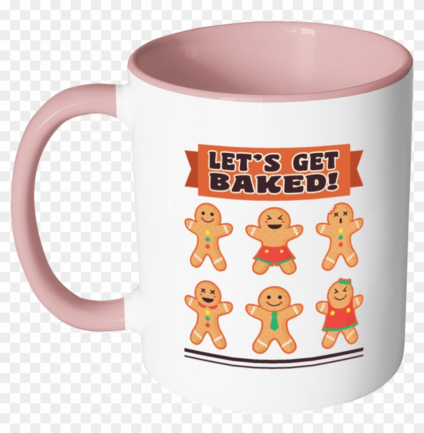 Let's Get Baked Ugly Christmas Sweater 11oz Accent - Coffee Cup #919090