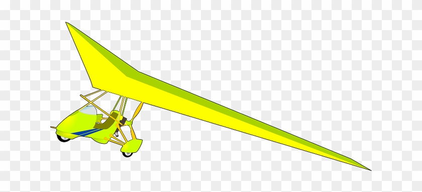 Yellow Microlight, Fly, Plane, Airplane, Glider, Yellow - Microlight Clipart #919124