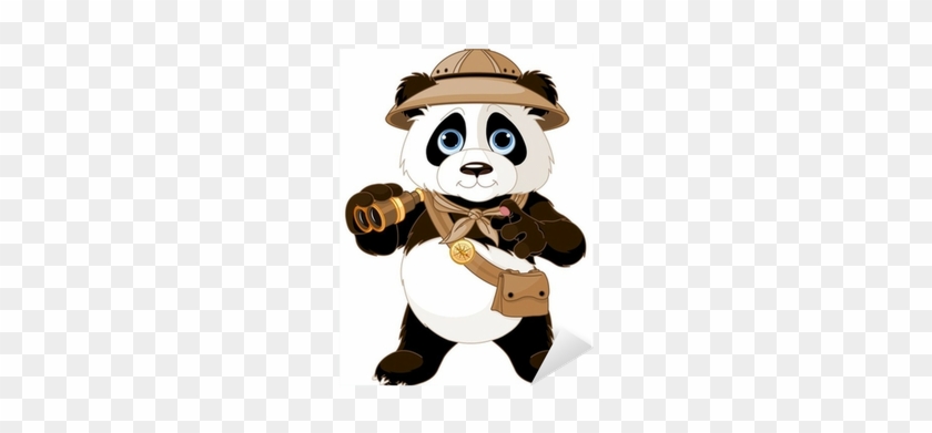 Vinilo Pixerstick Panda Safari Explorador • Pixers® - Panda Safari #919401