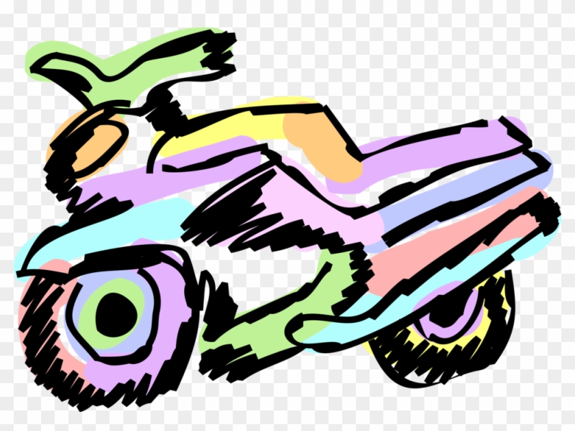 Vector Illustration Of Street Bike Motorcycle Or Motorbike - Vector Illustration Of Street Bike Motorcycle Or Motorbike #919569