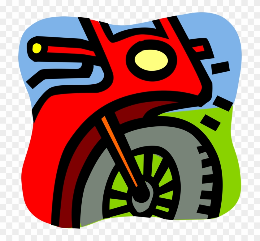 Vector Illustration Of Street Bike Motorcycle Or Motorbike - Vector Illustration Of Street Bike Motorcycle Or Motorbike #919571