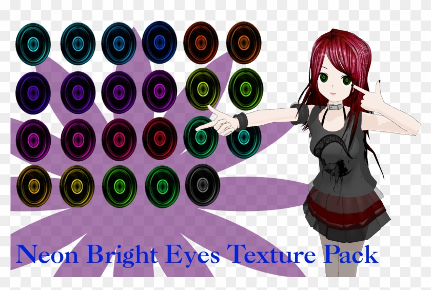 Mmd Neon Bright Eyes Texture Pack By Mmd Nay Pmd - Art #919581