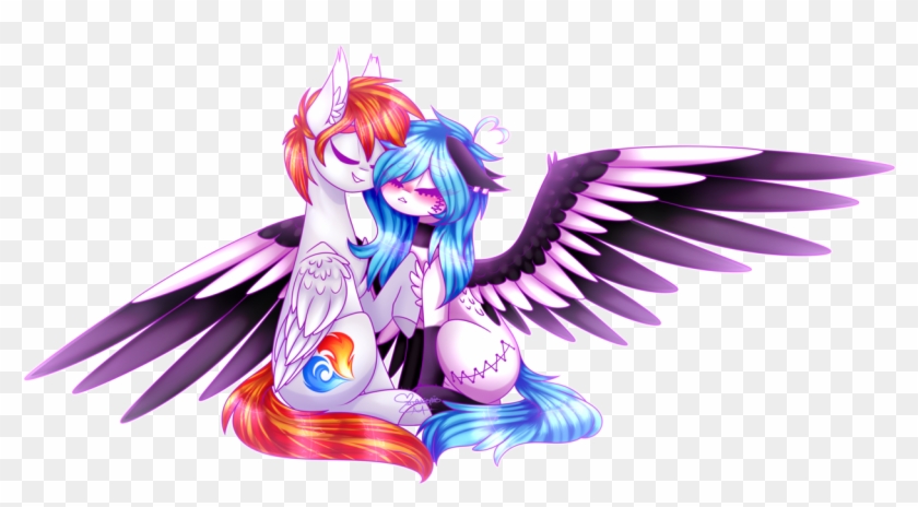 Itsashiepie, Clothes, Colored Wings, Cuddling, Duo, - Angel #919684