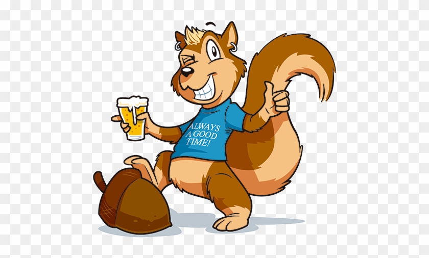 Nutty The Squirrel - Squirrel Cartoon With A Beer #919686