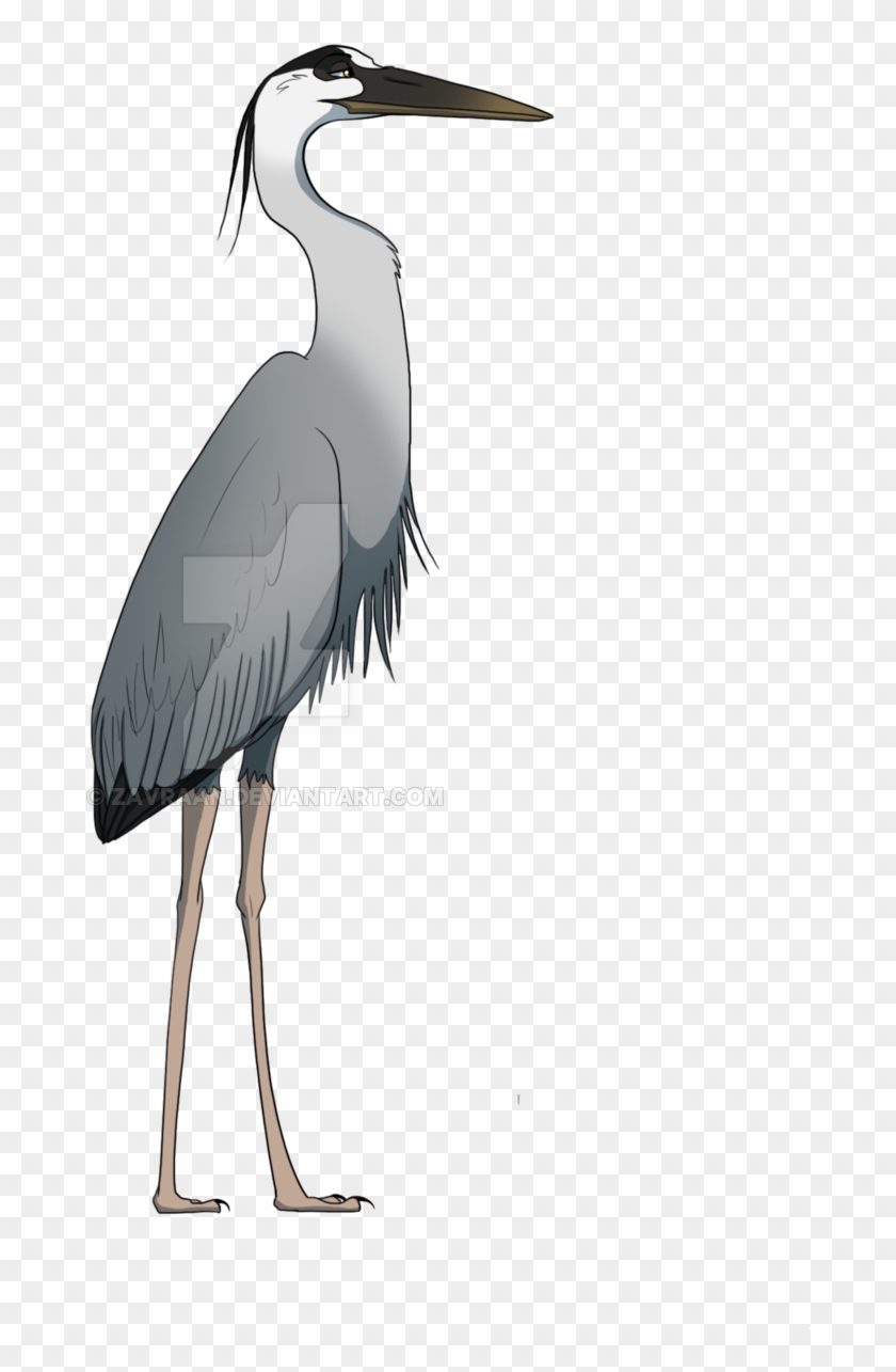Heron Clipart Black And White - Great Blue Heron Png #919887