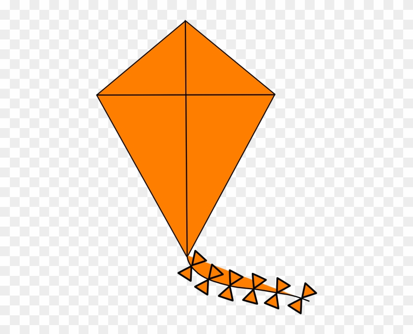 Orange Kite Clip Art At Clker - Triangle #919892