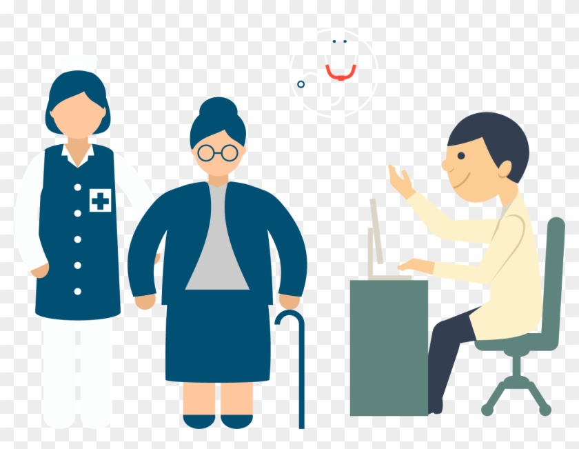 Physician Doctoru2013patient Relationship Illustration - Hospital #919920