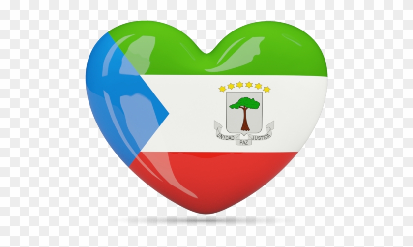 Illustration Of Flag Of Equatorial Guinea - Equatorial Guinea Flag Heart #920035