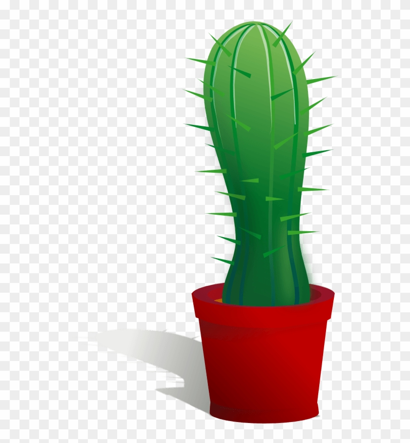 Cactus Clip Art Of A Saguaro - Cactus In Pot Clipart #920132