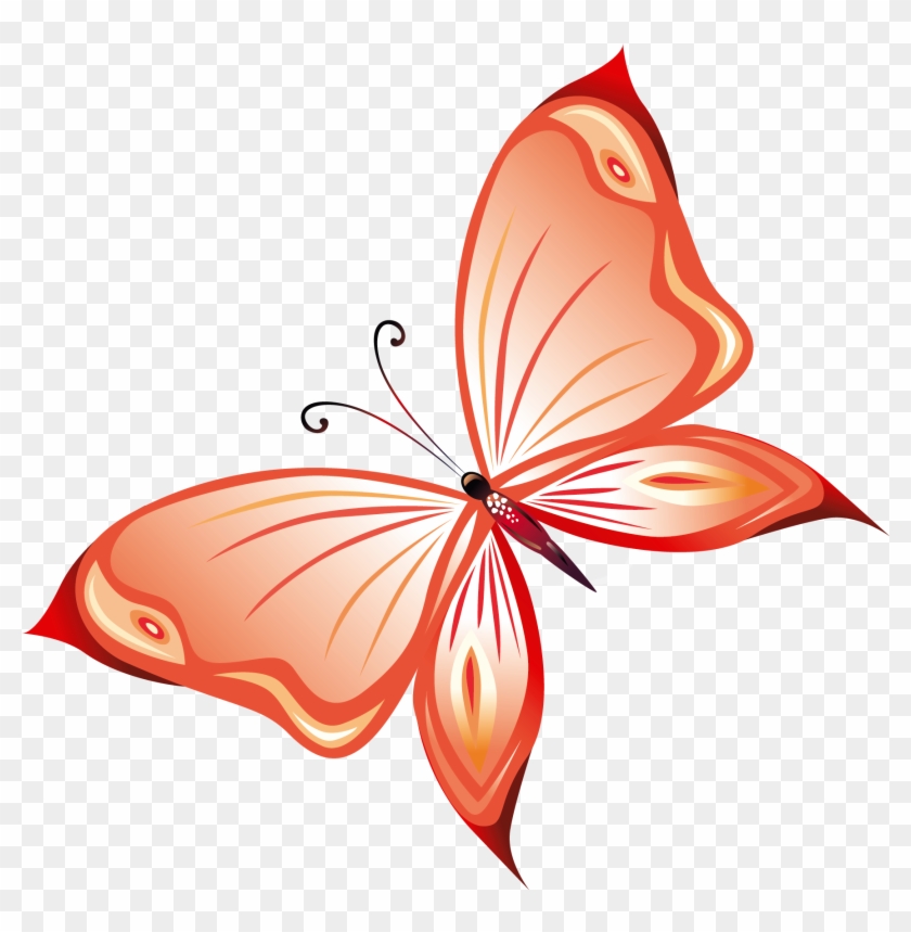 Transparent Red Butterfly Png Clipartu200b Gallery - Transparent Red Butterfly #920306