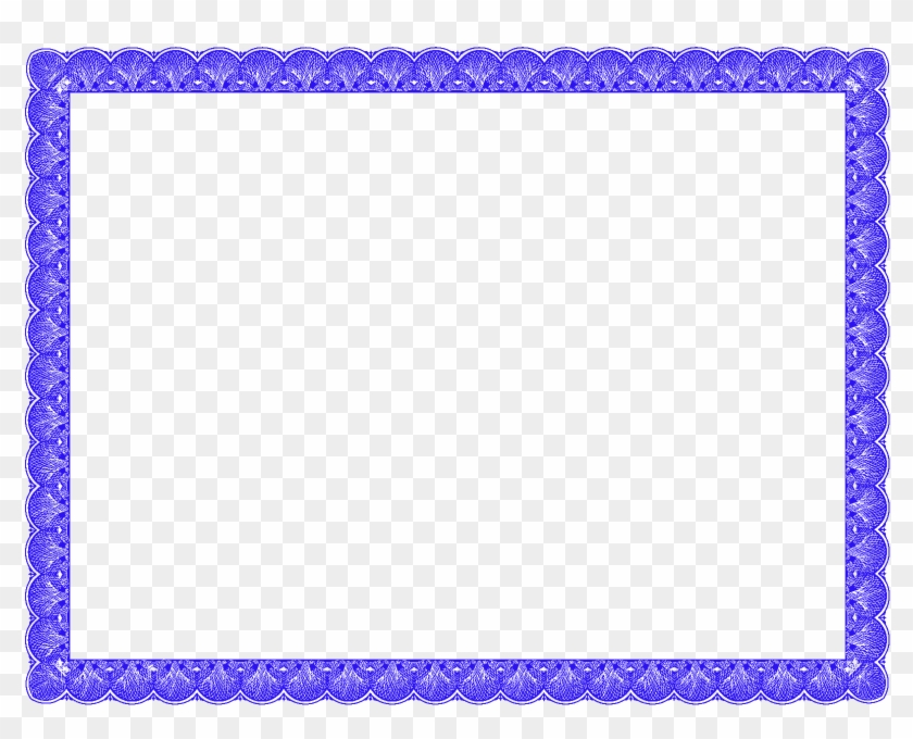 Blue Fancy Certificate Border - Certificate Border Template Png #920420