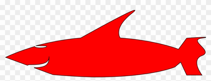 Illustration Of A Red Cartoon Shark - Red Shark Clipart #920460