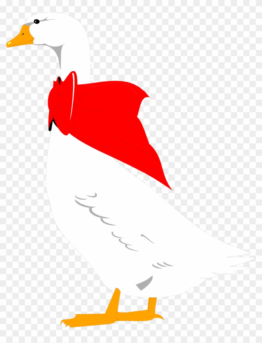 Illustration Of A Goose With A Red Bow - Goose #920470