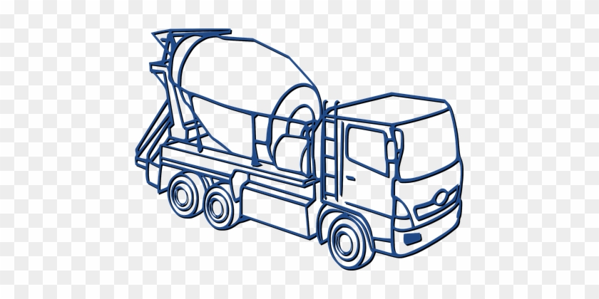 Concrete Mixer, Mixer, Car, Concrete - Cement Mixer Coloring Pages #920555