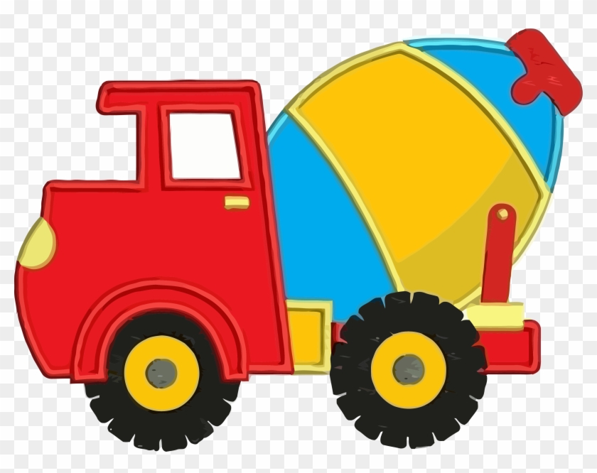 Cement Truck Colorful Clipart Png - Cement Mixer Truck Clipart #920560