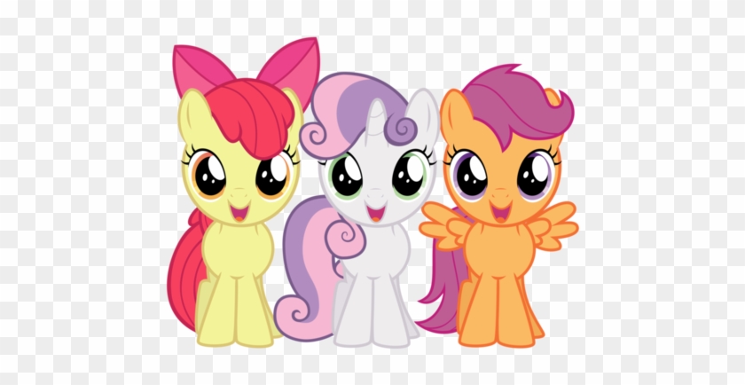 Friends 4 Ever And Cute Little Fillies Image - Apple Bloom Scootaloo And Sweetie Belle And Spike #920626