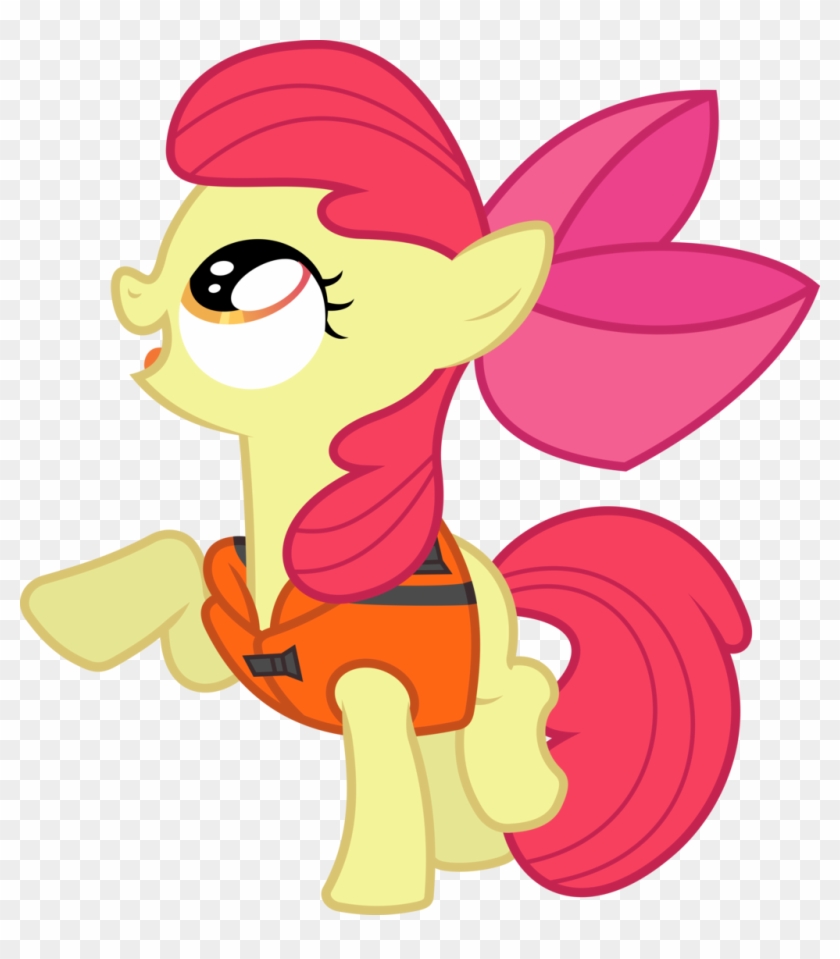 Apple Bloom With Life Jacket By Dasprid - Little Pony Friendship Is Magic #920641