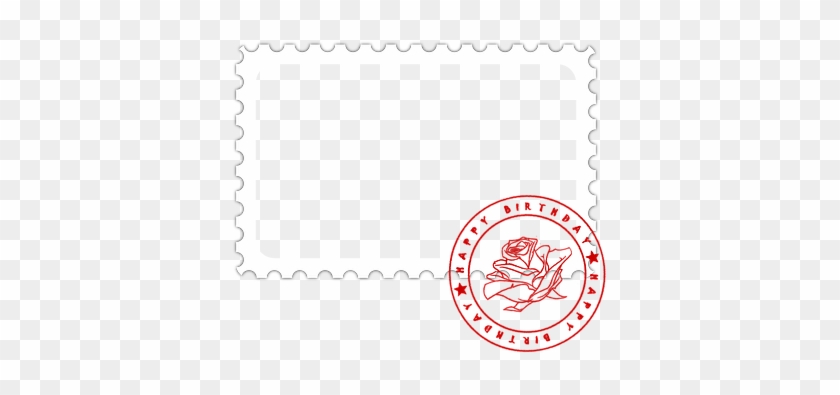 Photo Frame Postage Stamp Birthday Card Ph - Moldura Selo Png #920736