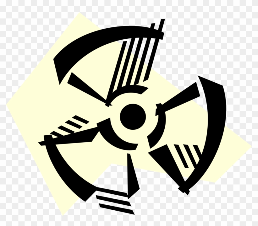 Vector Illustration Of Nuclear Fallout Radioactive - Radioactive Symbol #920848